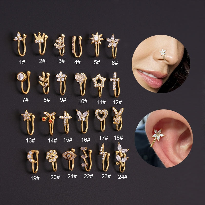 Nose Ring Cuff Body Jewelry for Women