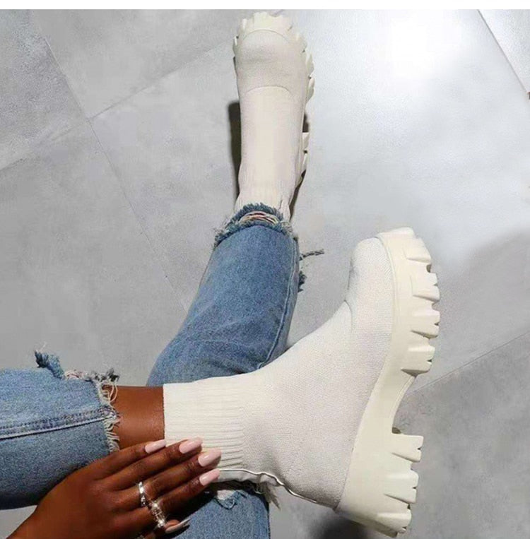 Casual Chunky Heels Sneakers