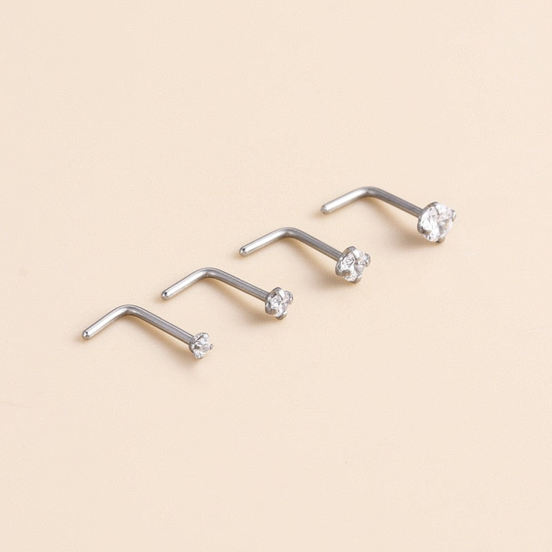 1Piece Titanium Stainless Steel Piercing Nose Jewerly