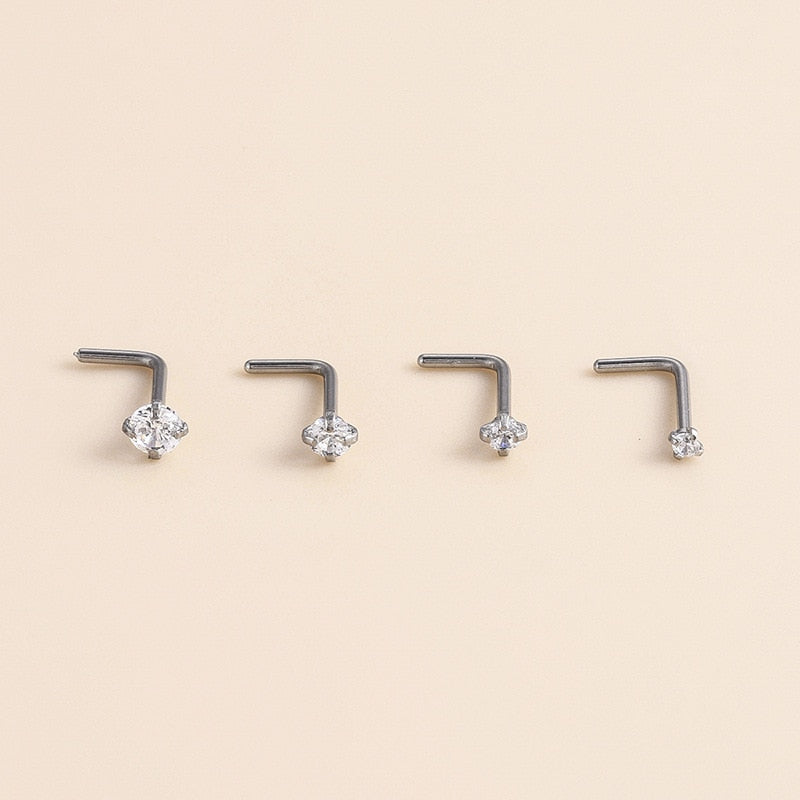 1Piece Titanium Stainless Steel Piercing Nose Jewerly