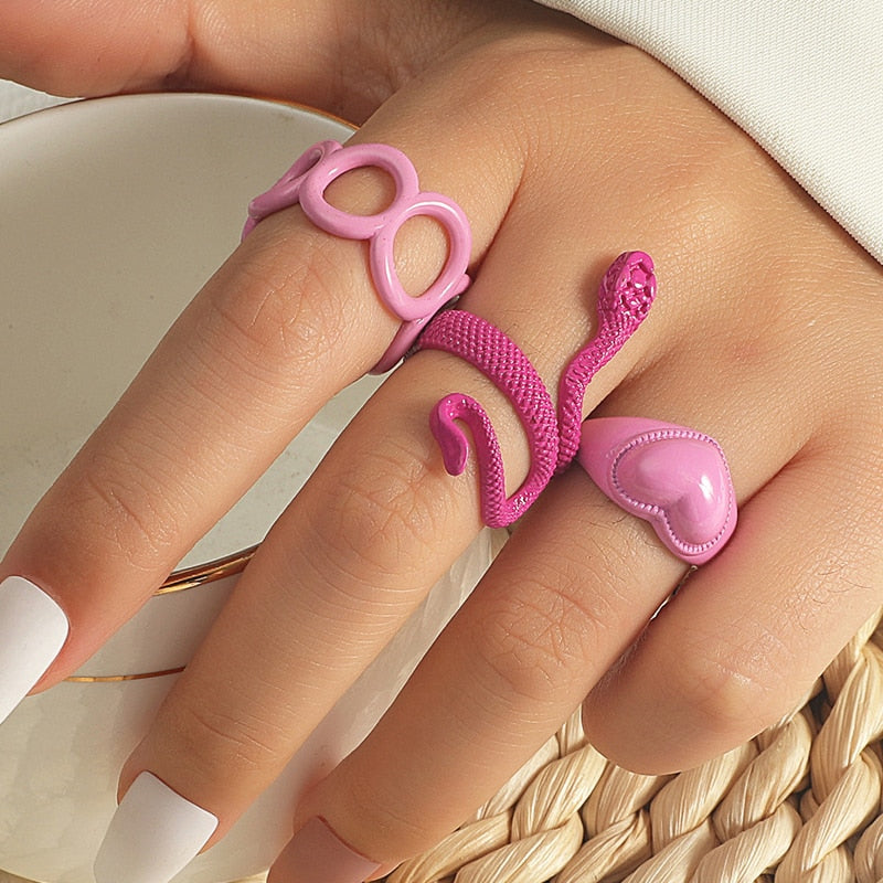 Bohemian Style Snake Ring with Adjustable Opening Rings for Women