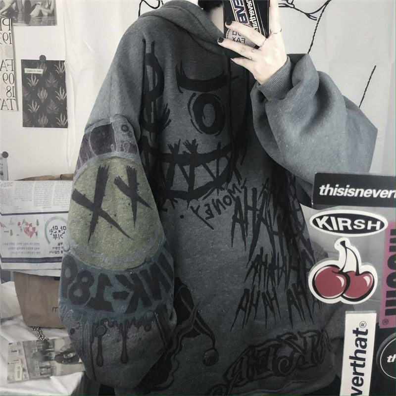Gothic Japan Cartoon Hip Hop Hoodie Sweatshirt