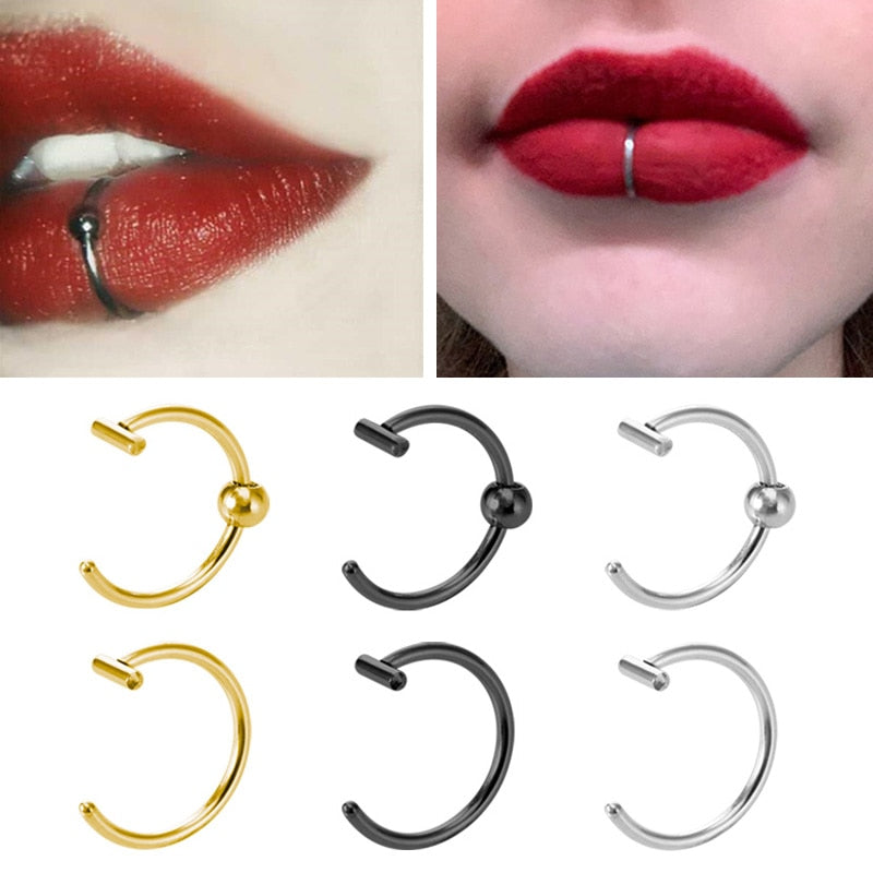 1-3pcs Women Lip Ring Piercing