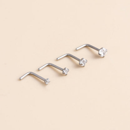 1Piece Titanium Stainless Steel Piercing Nose Jewerly